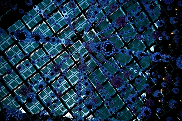 blue and black abstract painting